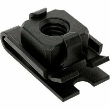 BSC PREFERRED No-Slip Clip-On Nut Black-Phosphate Steel Square 5/16-18 Thread Size, 5PK 90542A243